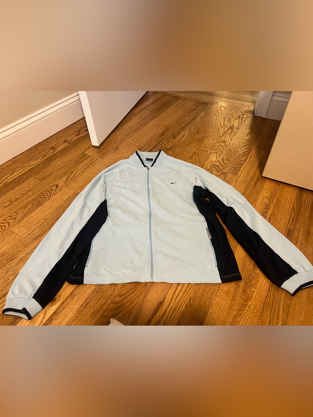 Nike Light Blue and Navy Performance Full-Zip Jacket